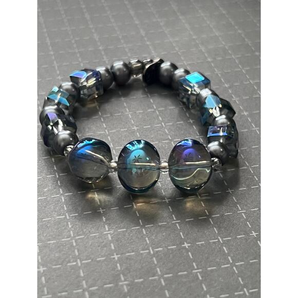 Boho Chic Handmade Glass Bracelet Set Classy Unique Future Core - Picture 2 of 4
